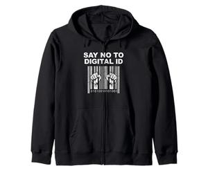 Say No to Digital ID UK British Freedom Activism Zip Hoodie