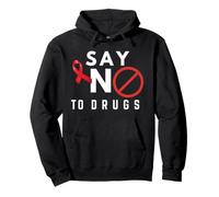 Say No To Drugs Red Ribbon Pullover Hoodie