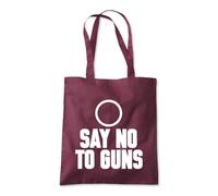 Say No To Guns Weapons Tote Shopping Bag 10 Litres Capacity 42 x 38cm