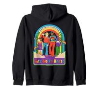 Say No to Hate Sarcastic Retro Vintage Funny Adult Humor Zip Hoodie