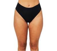 SAY NO TO THE TOE High Rise Camel Toe Proof Thong, Black, Medium