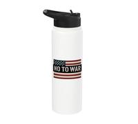 Say No to War Anti Tyrany Pro Democracy Free Speech Activist Stainless Steel Insulated Water Bottle
