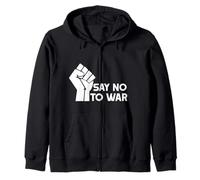 Say No To War No War With Iran No Nukes World Peace Zip Hoodie