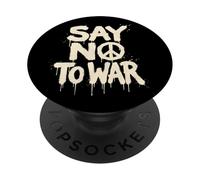 Say No To War Peace Symbol Protest PopSockets Adhesive PopGrip