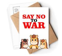 say no to war world love peworld Postcards Envelopes Cards Mailing Year Horse