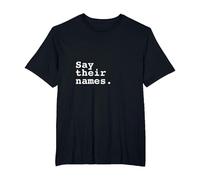 Say Their Names T-Shirt, Men's Big and Tall, Black, 3X Tall