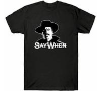 Say When Doc Holliday Tombstone Movie Vintage Mens Cotton T Shirt Tee T Size XL Black