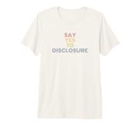 Say Yes to Disclosure Pun UFO Fan Retro Premium T-Shirt