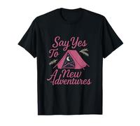 Say Yes To New Adventures Camping & Hiking Graphic T-Shirt