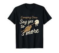 Say Yes to S'More Camping Crew Marshmallow Design T-Shirt
