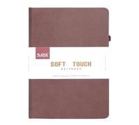 SAYA Soft Touch Notebook 1 Pack A5 Flexible PU Cover 192 Pages 80gsm Elastic Closure & Pen Holder Loop - Ideal for Students, Professionals and Everyday Use (Brown)