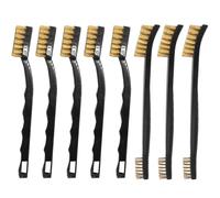 Sayago 9PCS Brass Wire Brush Wire Brushes Set Small Mini Wire Brush (9 Pcs Brass wire brushes)