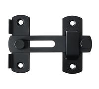 Sayayo 180 Degree Door Lock Slide Gate Latch Tiny Door Bolt, Stainless Steel Matte Black, 2MM Thickness