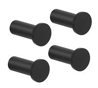 SAYAYO 4PCS Black Coat Hooks Wall Hooks Wall Mounted SUS304 Stainless Steel | Door Hooks for Hanging Towels for Bathroom Heavy Duty