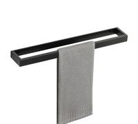 SAYAYO 50CM Black Towel Rail Wall Mounted Bathroom Hand Towel Holder Towel Ring Screw-in, SUS304 Stainless Steel