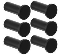 SAYAYO 6PCS Black Coat Hooks Wall Mounted SUS304 Stainless Steel Door Hooks | Wall Hooks for Hanging Towels Bathroom Heavy Duty
