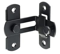 Sayayo 90 Degree Door Lock Slide Gate Latch Tiny Door Bolt, Stainless Steel Matte Black Finished, 2MM Thickness