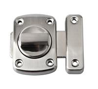 SAYAYO Bathroom Latch Rotate Bolt Gate Latch Door Lock, Brushed Finished | 55x56MM Bedroom Double-Sided Rotating Gate Lock for Wooden Gates Toilet Cabinet Garden Door