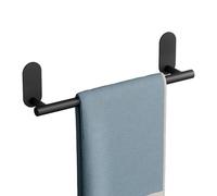 SAYAYO Black Towel Rail Self Adhesive 40CM Hand Towel Holder Wall Mounted Stick on Towel Ring for Bathroom Kitchen No Drilling SUS304 Stainless Steel
