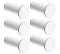 SAYAYO Coat Hooks Wall Mounted White 6PCS SUS304 Stainless Steel Door Hooks | Wall Hooks for Hanging Towels Bathroom Heavy Duty