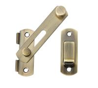 Sayayo Gate Lock Door Latch 180° Small Gate Bolt Sliding Door Lock for Wooden Gates Internal Door Garden, Stainless Steel Antique Bronze, 2.5MM Thickness