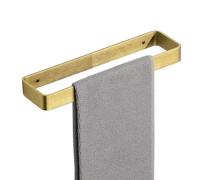 SAYAYO Gold Towel Rail Self Adhesive 30CM Stick on Brass Towel Holder | Bathroom Heavy Duty Hand Towel Ring Wall Mounted No Drilling for Kitchen