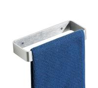 SAYAYO Hand Towel Holder 20CM Self Adhesive Small Towel Rail Wall Mounted Heavy Duty Aluminium Stick on Towel Ring No Drilling for Bathroom Kitchen Brushed Silver