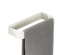 SAYAYO Hand Towel Holder 20CM Self Adhesive Small Towel Rail Wall Mounted Heavy Duty Aluminium Stick on Towel Ring No Drilling for Bathroom Kitchen, Cream White