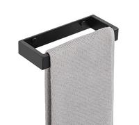 SAYAYO Hand Towel Holder Wall Mounted Black Towel Rail Self Adhesive & Screw Bathroom Towel Ring 20CM SUS304 Stainless Steel