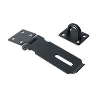 Sayayo Hasp and Staple Shed Lock Padlock Hasp Door Lock Gate Latch 4 Inches, SUS304 Stainless Steel Matte Black(Not Include Padlock), EMS9B