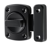 SAYAYO Rotate Bolt Double-Sided Door Lock Interior Door Bathroom Latch with Fixed Screw for Gate Window Bedroom, Matte Black, 65x70MM