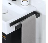 SAYAYO Self Adhesive Towel Rail 30CM, Stick on Hand Towel Holder Black