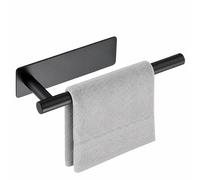 SAYAYO Self Adhesive Towel Rail, Black Hand Towel Holder 20CM