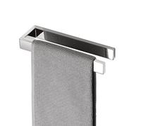 SAYAYO Self Adhesive Towel Rail Wall Mounted Stick on Hand Towel Holder Polish Chrome SUS304 Stainless Steel No Drilling for Bathroom Kitchen, 20CM