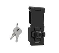 SAYAYO Shed Lock with 2 Keys, Keyed Hasp Door Lock Garden Gate Latch Bolt Security for Wooden Gates, 4 Inches Metal Matte Black Finished