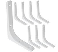 Sayayo Shelf Bracket Corner Brace Angle Bracket Shelf Support Wall Hanging 200mm*150mm, Metal Bright White Finished, 8 Pcs, EJR200W-8P