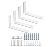 SAYAYO Shelf Brackets White Heavy Duty 5MM Thick L Brackets 150 * 100mm