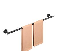 SAYAYO Towel Rail Wall Mounted Black Towel Holder Bathroom Towel Bar for Hang Bath Towel SUS304 Stainless Steel 32-Inch/80CM, EGKN2301FT-800-B