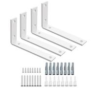 SAYAYO White Shelf Brackets Heavy Duty Metal L Brackets 5MM Thick 175*100mm