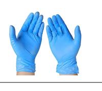 SAYBIO Blue Nitrile Gloves - Multipurpose Medium & Large Disposable Gloves for Food, Cleaning & Examination - Powder Free, Latex Free Non-medical & Non-Surgical gloves (400)