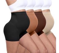 SAYCELI Seamless Maternity Shapewear, Belly Support Pregnancy Underwear for Maternity Photography and Baby Shower Dresses, 4-pk Essentials, L