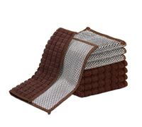 Sayene Dish Cloths for Washing Dishes 8 Pack Multipurpose Wire Miracle Cleaning Coths Non-Scratch Wire Dishwashing Rag Lint Free Microfiber Cleaning Cloth for Kitchen Windows (Brown)