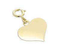 Sayers London 9ct Gold Engravable Heart Clip on Charm