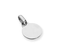 Sayers London 9ct White Gold Engravable Round Charm