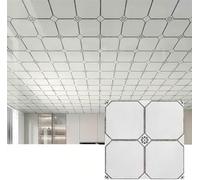 SAYEYBU 10Pcs Ceiling Tile, 30x30cm Ceiling Tiles Peel-and-Stick, Ceiling Wall-Stickers Top Cover Wallpaper, Ceiling-Sticker for Interior Decor in Ceiling and Wall,02,20pcs