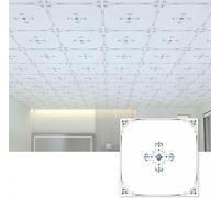 SAYEYBU 10Pcs Ceiling Tile, 30x30cm Ceiling Tiles Peel-and-Stick, Ceiling Wall-Stickers Top Cover Wallpaper, Ceiling-Sticker for Interior Decor in Ceiling and Wall,01,30pcs