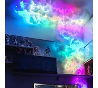 SAYEYBU 3D Thundercloud LED Light, Cotton Lightning Cloud Colorful Atmosphere Night Light, DIY Creative Cloud Lights Gaming Room Garage Club Bar dj Party Light, Restaurant,10m