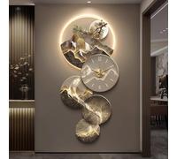 SAYEYBU 3D Wall Art Decor Clock, Large Wall Hanging Sculpture Painting with LED Light, Home Decorative Wall Clock Art Decorations Lamp for Living Room Bedroom Entrance Office Decor,A,180 * 82CM