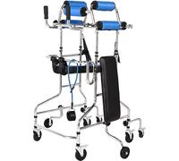SAYEYBU 8 Wheels Walkers for Seniors, Adult Standing Walking Aid for Lower Limb Training & Assist, Fit for People of 58-71in, for The Elderly, Disabled, Stroke, Hemiplegia,A