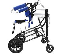 SAYEYBU Adult Standing Walker with pneumatic/electric Lift and Seat, Standing Frames for Rehabilitation, Anti tilt Design, dual brake system, Suitable for Stroke Rehabilitation,A